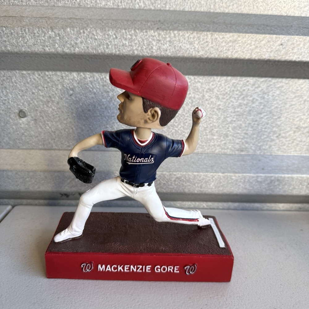 Mackenzie Gore Bobblehead Washington Nationals Inova Blood Drive MLB Blue Jersey
